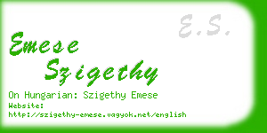 emese szigethy business card